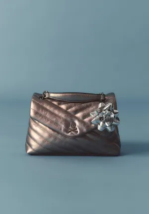 MINI QUILTED METALLIC LEATHER BAG