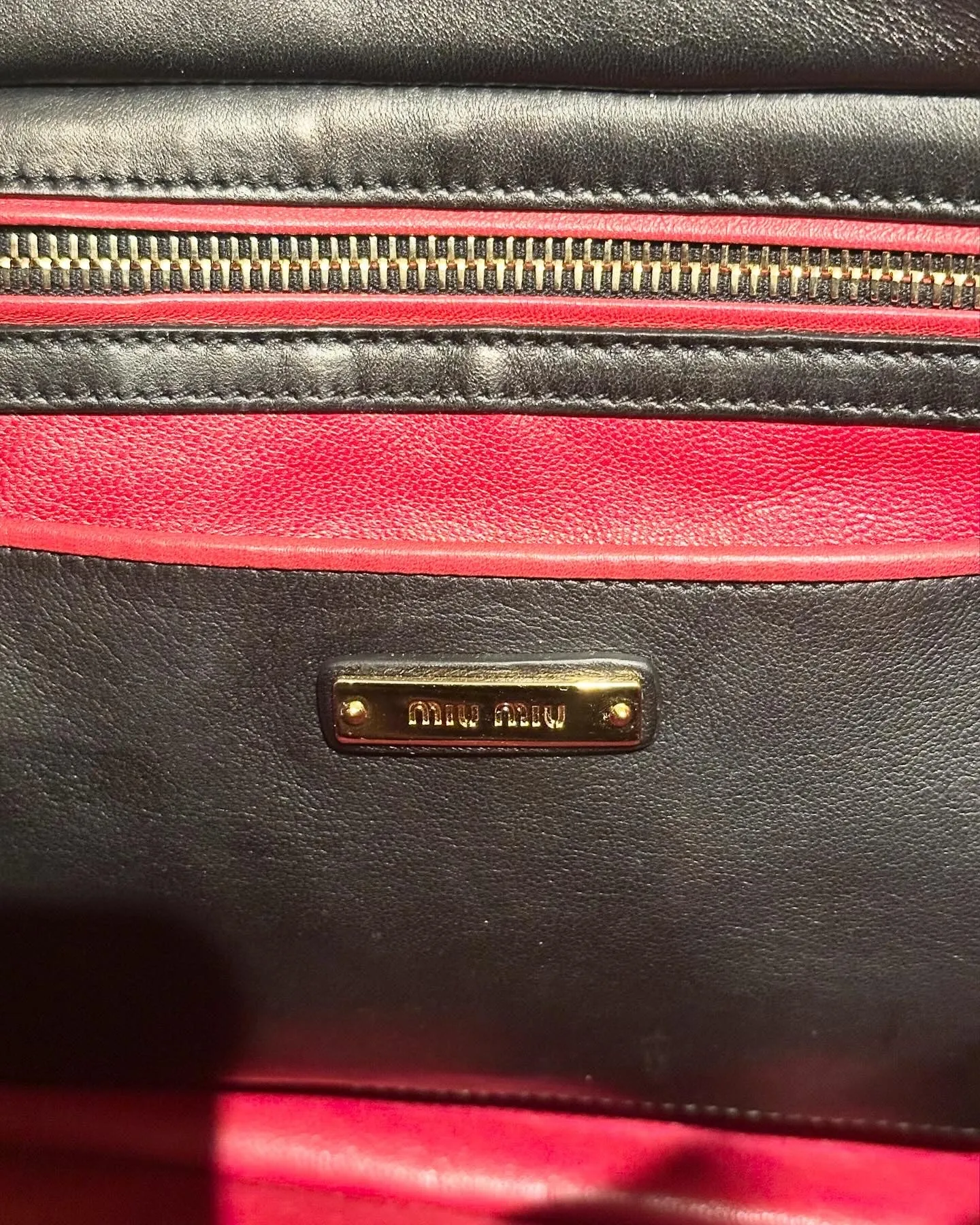 MIU MIU Large Matelasse Nappa Leather Handle Shoulder Bag