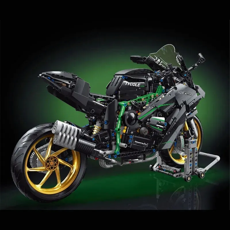 MOC KAWASAKI H2R Racing Motorcycle Bricks Toys T4019