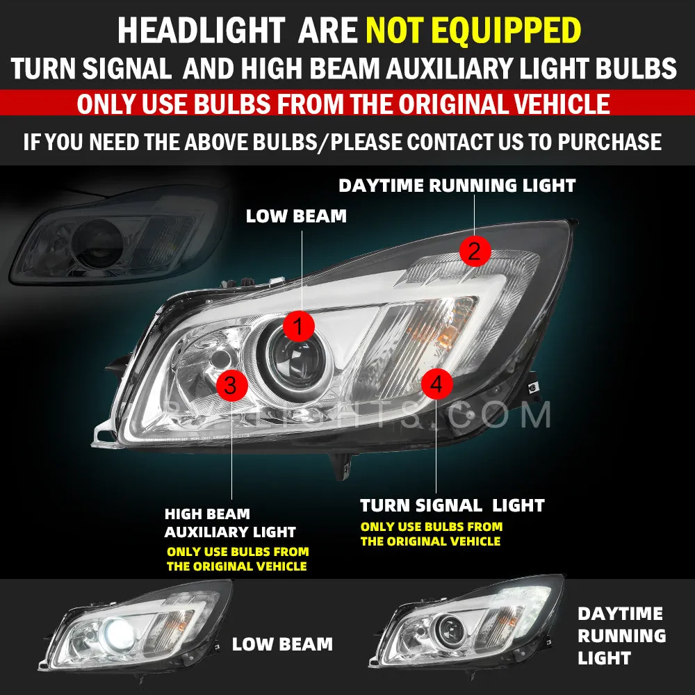 Modified headlight assembly for Buick Regal 2009-2013 Upgrade to the Latest Style LED headlight lamp  Daytime running light