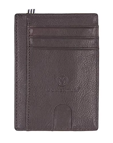 Momentum's Ultra Slim Flatline RFID Wallet | Italian Vegetable Tanned Leather | Clear ID Window