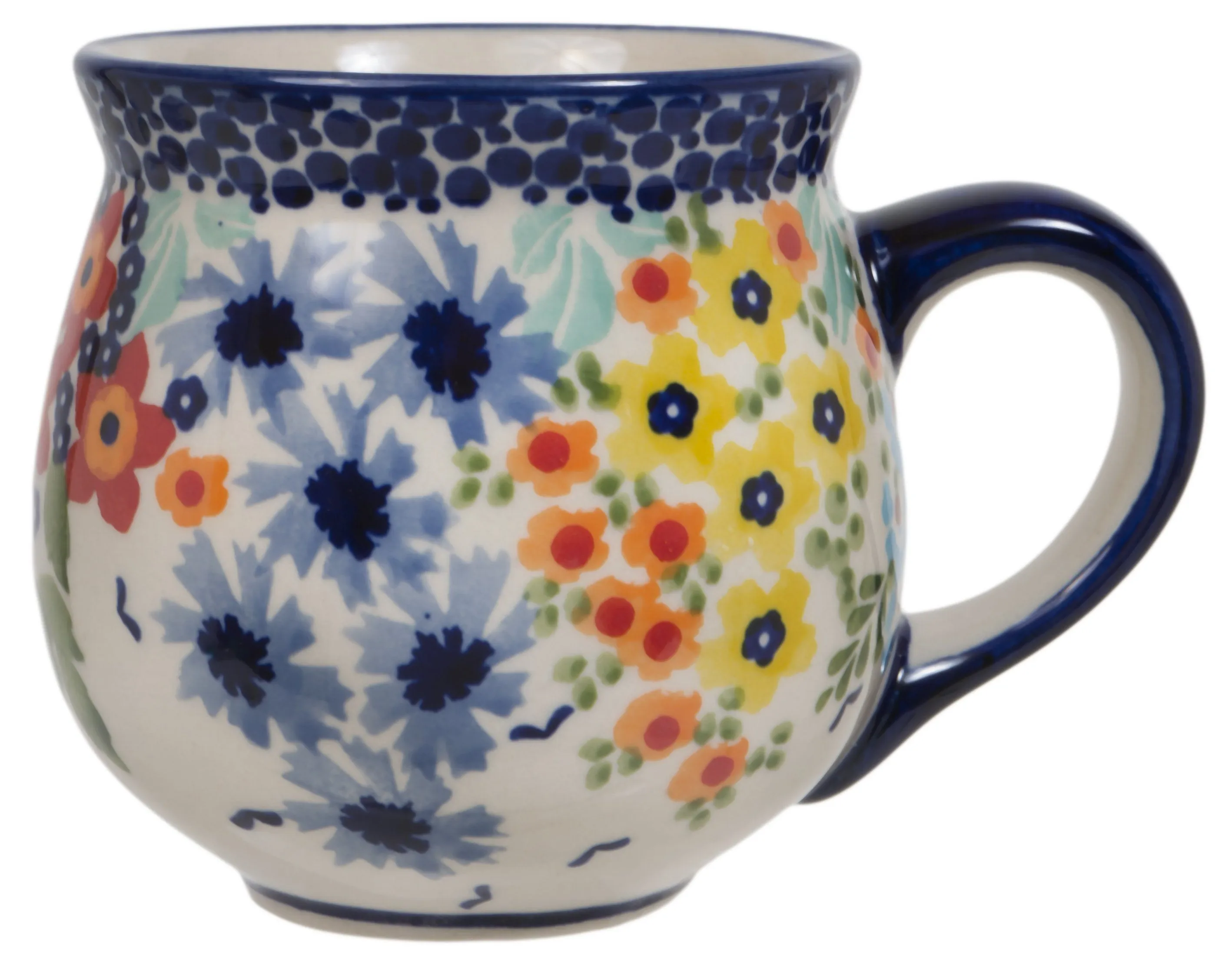 Mug, Belly Mug, 10oz Medium in "Brilliant Garden" by Manufaktura | K090S-DPLW