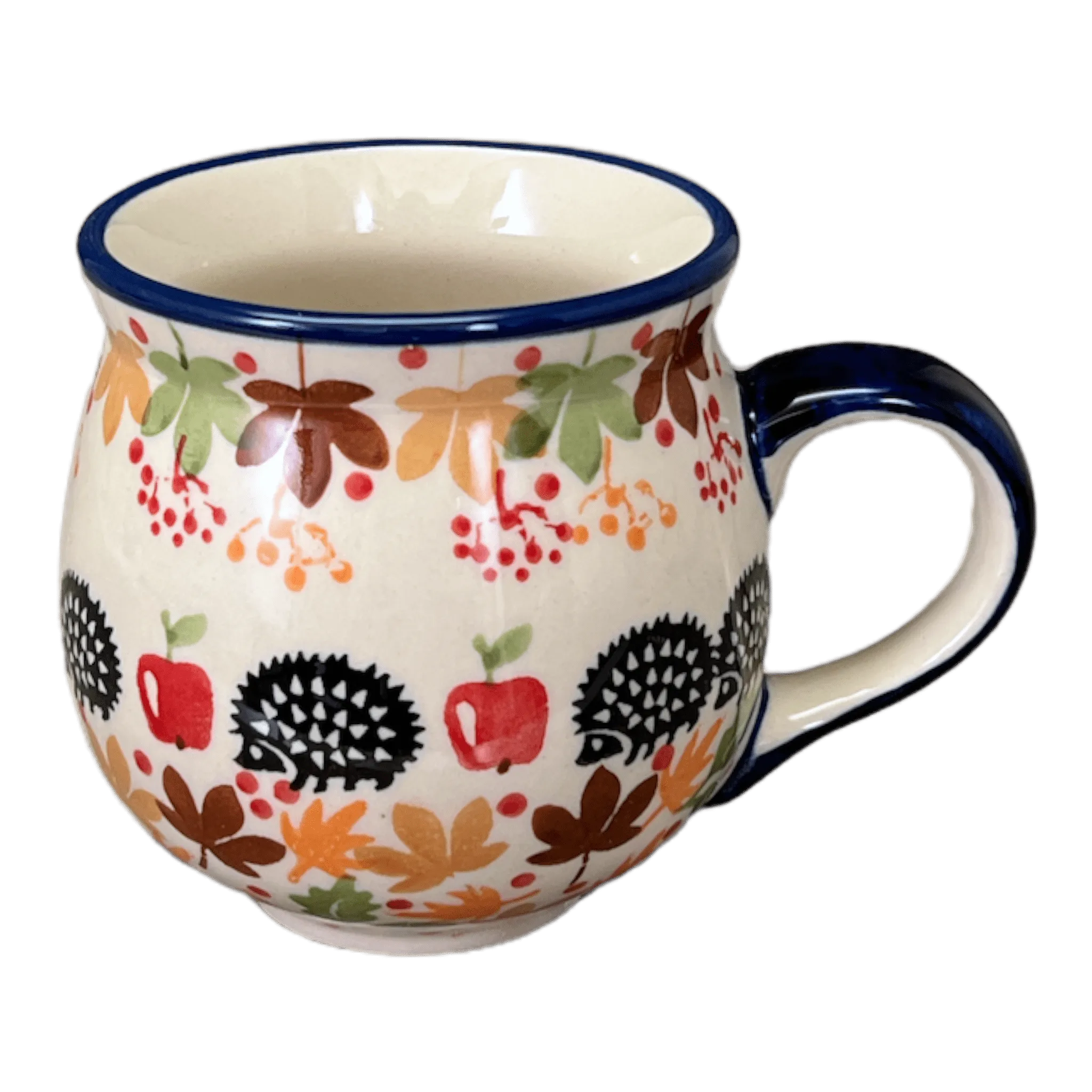 Mug, Belly Mug, 10oz Medium in "Hedgehog Harvest" by Manufaktura | K090U-AS71