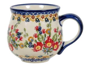 Mug, Belly Mug, 10oz Medium in "Poppy Persuasion" by Manufaktura | K090S-P265