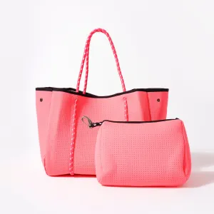 NEON PINK SET - EVERYDAY TOTE AND POUCH