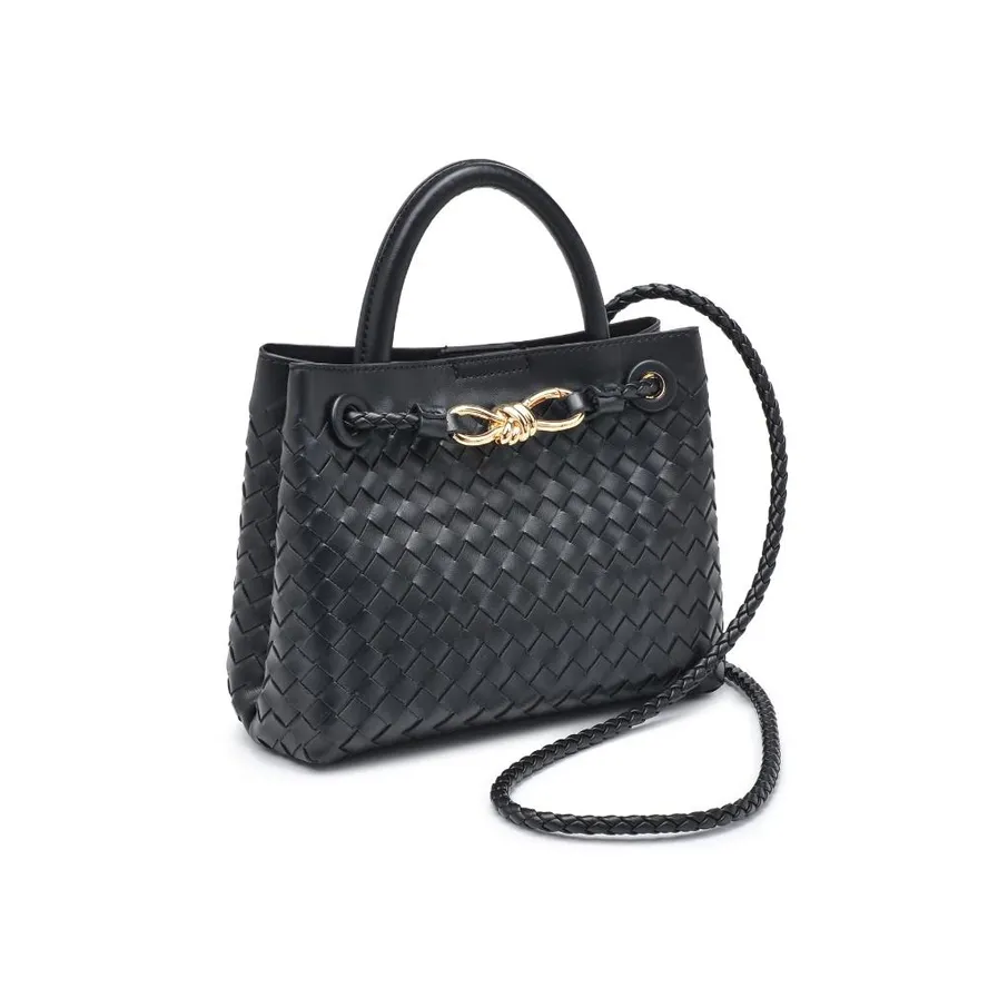 NEW!! Icon Woven Bow Purse in Black or Cream