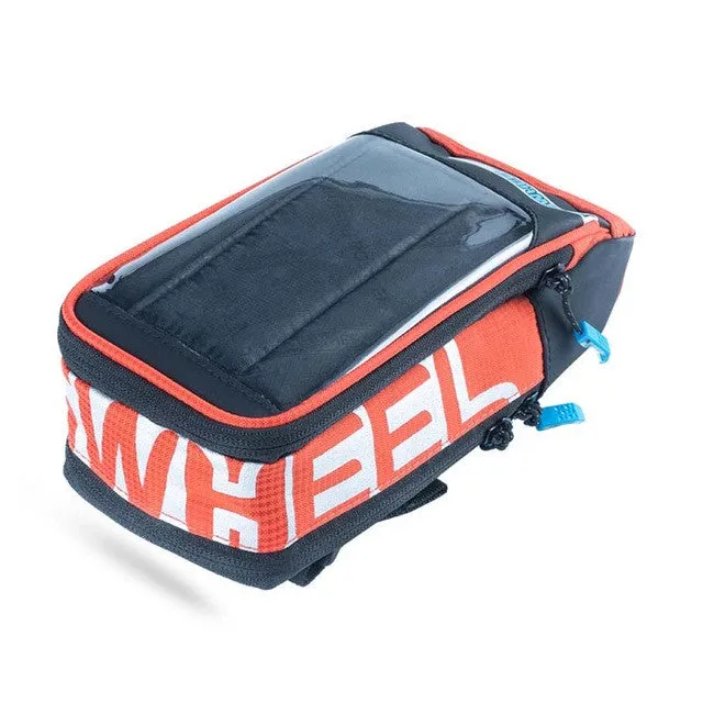 New ROSWHEEL Bicycle Bags Panniers MTB Road Bike Bag Touch Screen Cycling Front Tube Frame Handlebar Bag For Below 5.7" Phone