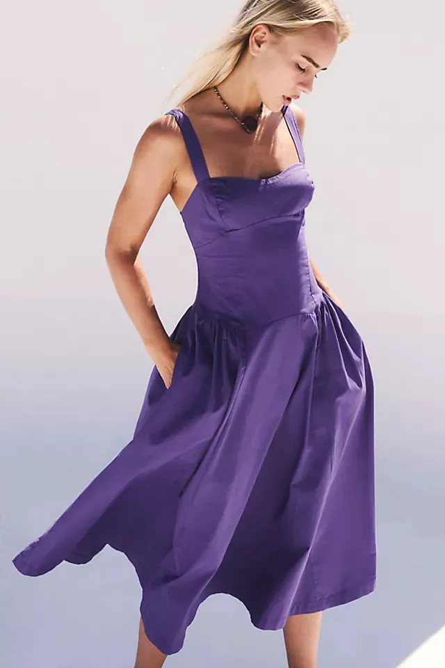 Paolo Midi Stylish Dress In Purple