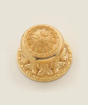 Petal Floral Centre Door Knob (Gold Plated)