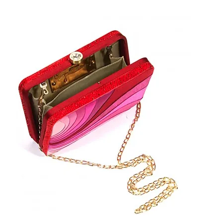 Pink & Marsala Peace Wave Clutch