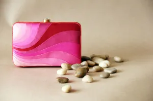 Pink & Marsala Peace Wave Clutch