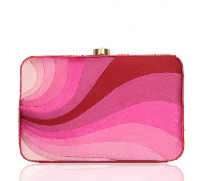 Pink & Marsala Peace Wave Clutch