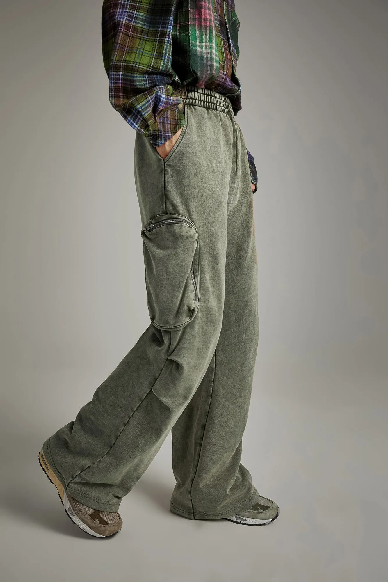 Pocket Wide Casual Pants