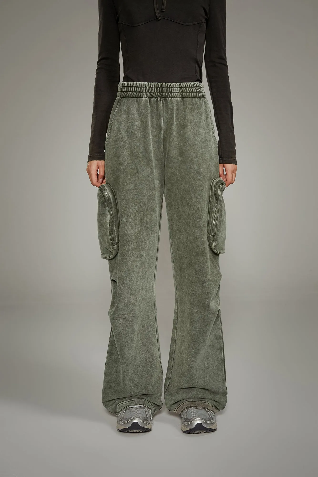 Pocket Wide Casual Pants