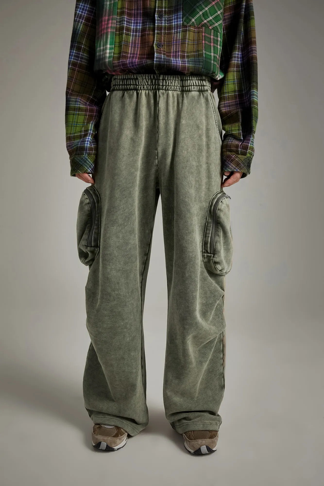 Pocket Wide Casual Pants