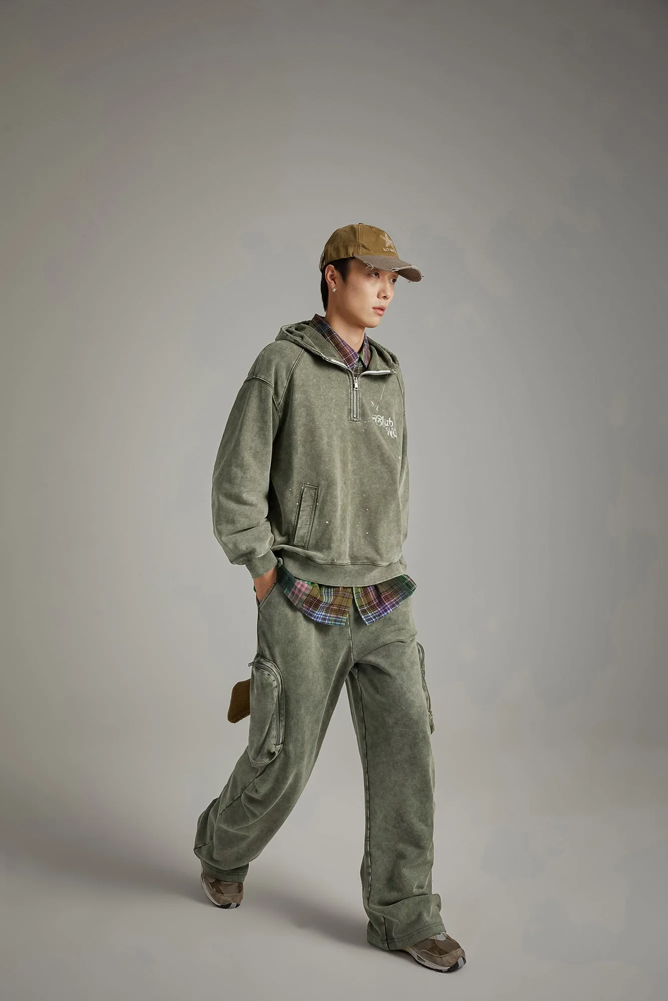 Pocket Wide Casual Pants