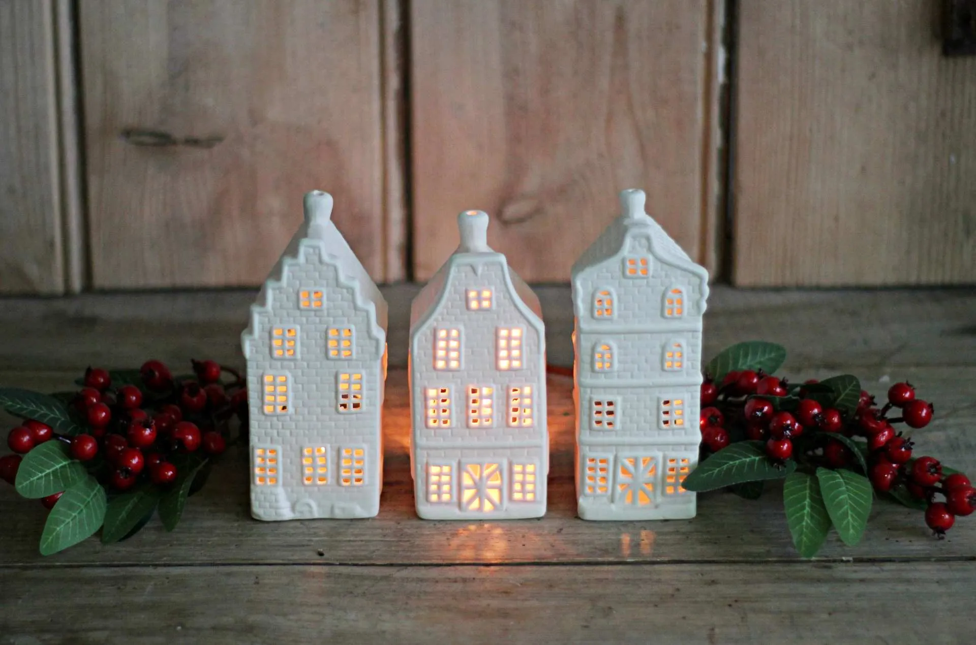 Porcelain House Tealight Holder