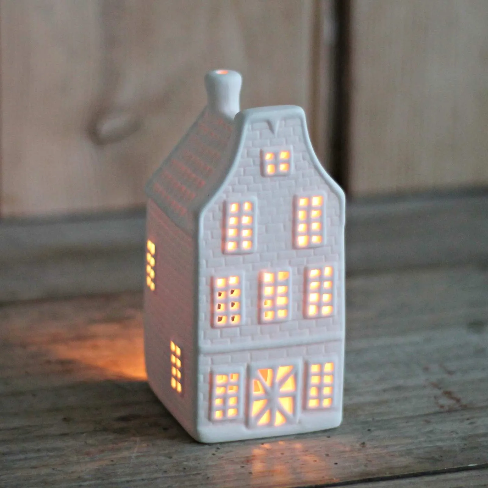 Porcelain House Tealight Holder