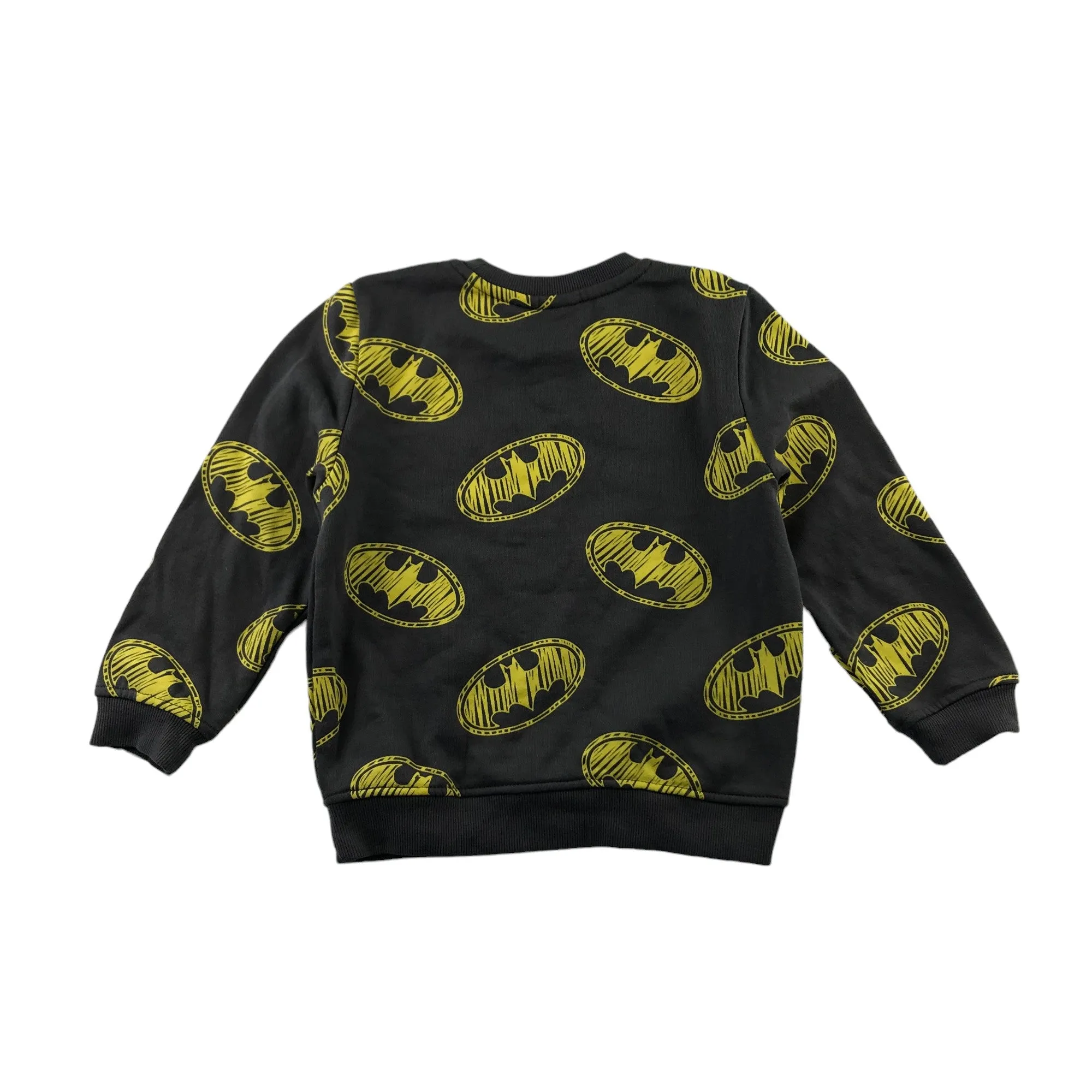 Primark sweater 4-5 years grey Batman bat signal graphic print