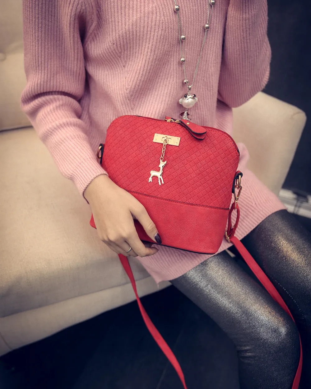 PU Leather Shoulder Bag