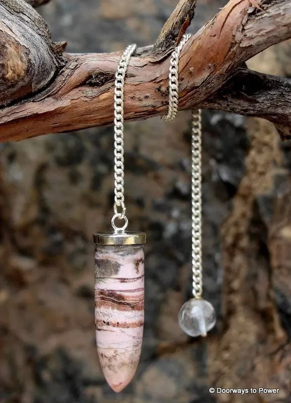 Rare Rhodochrosite Pendulum