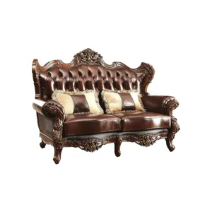 Regal Carvings Loveseat -  Cherry Brown