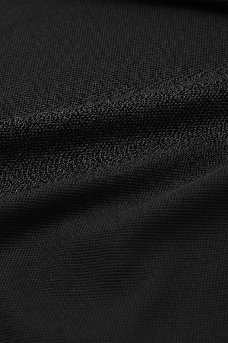 Regal Pique Buttonless Polo | Black BKFD01