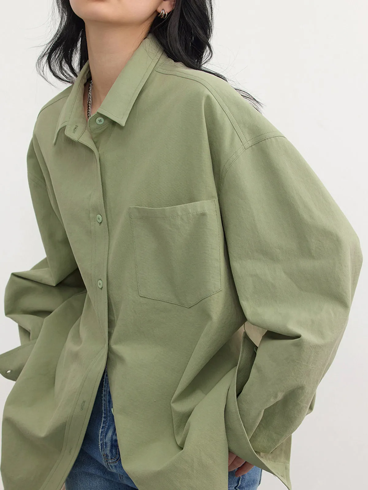 Relaxed Oversized Graceful Cotton Shirt