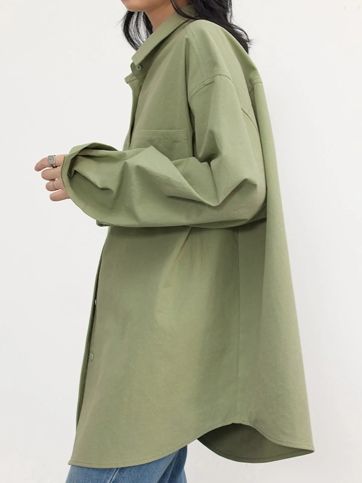 Relaxed Oversized Graceful Cotton Shirt