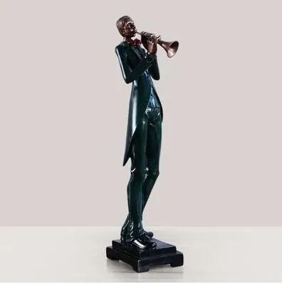 Resin Musician Band Statues: Artistic Home and Cafe Decor for Music Enthusiasts