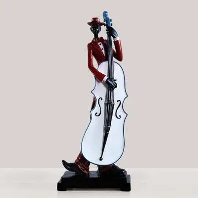 Resin Musician Band Statues: Artistic Home and Cafe Decor for Music Enthusiasts