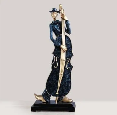 Resin Musician Band Statues: Artistic Home and Cafe Decor for Music Enthusiasts