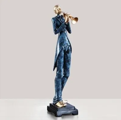 Resin Musician Band Statues: Artistic Home and Cafe Decor for Music Enthusiasts