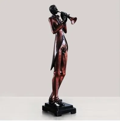 Resin Musician Band Statues: Artistic Home and Cafe Decor for Music Enthusiasts