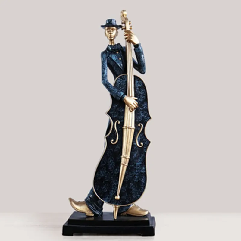 Resin Musician Band Statues: Artistic Home and Cafe Decor for Music Enthusiasts