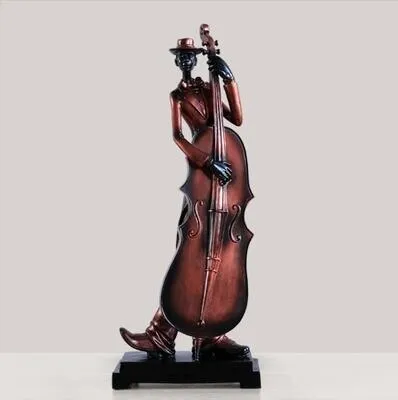 Resin Musician Band Statues: Artistic Home and Cafe Decor for Music Enthusiasts