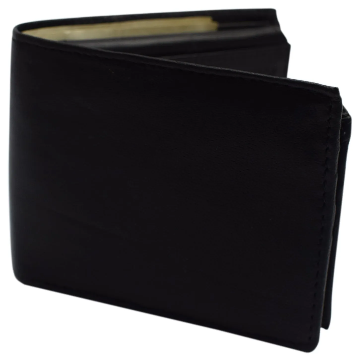 RFID Signal Blocking Theft Protection Leather Large Thick Security Mens Bifold Wallet