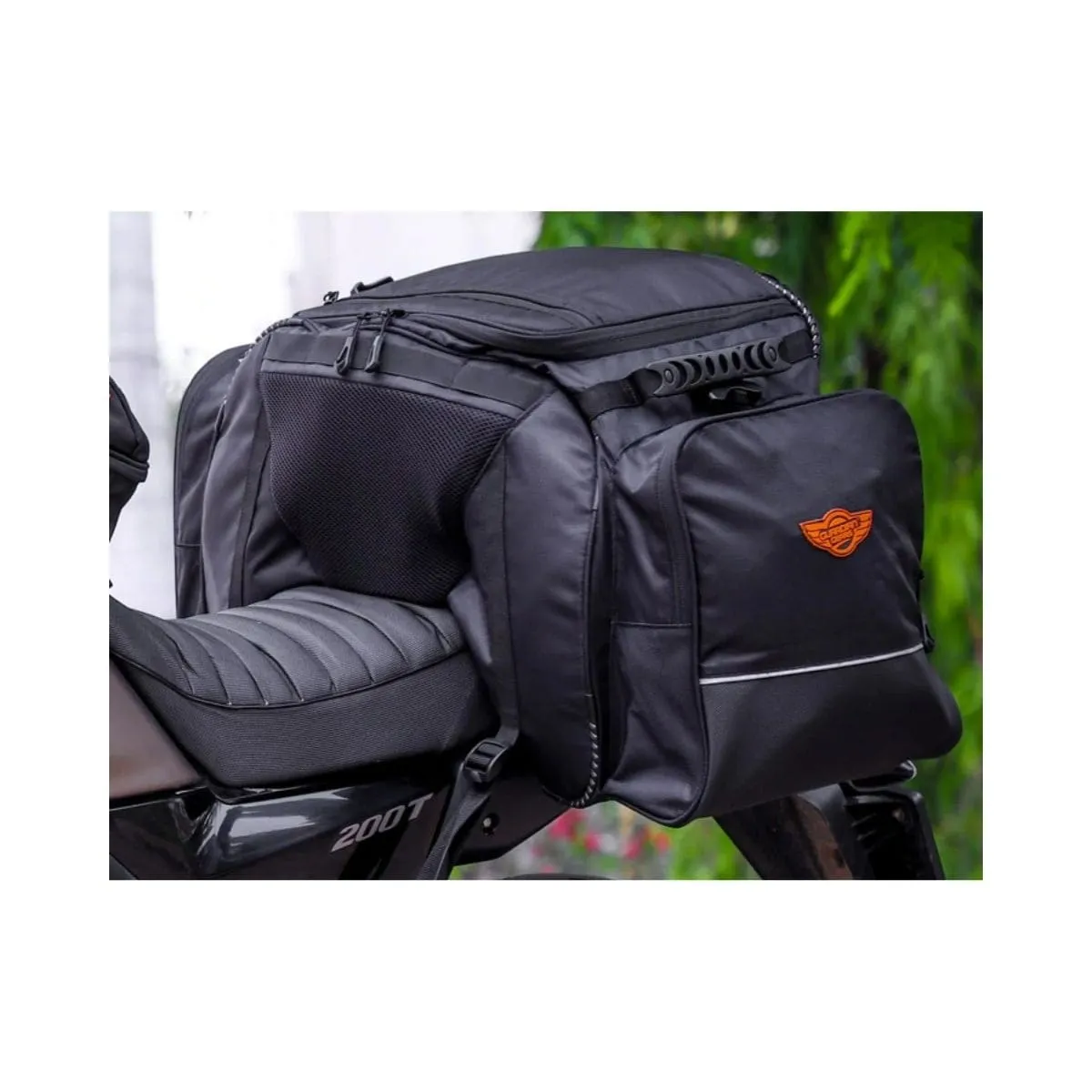 Rhino Mini 50L Tail Bag with Rain Cover - Black