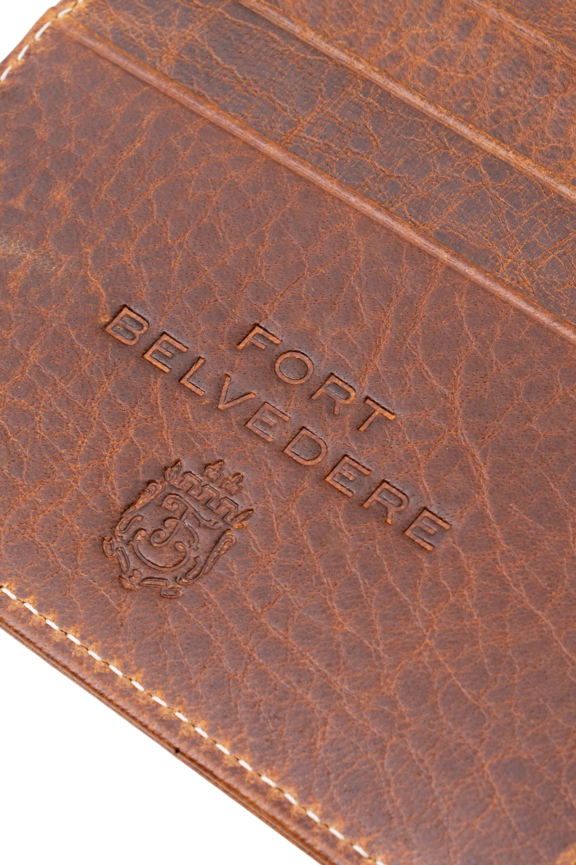 Saddle Brown Full-Grain Leather Passport Holder