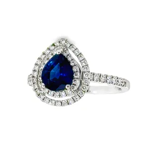 Sapphire and Diamond Ring, 14Kt