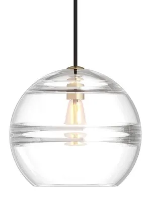 Sedona Medium 8 in. Pendant Light Clear Aged Brass Finish