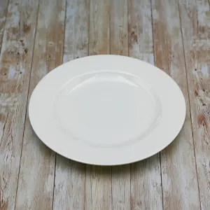 Set Of 3 Professional Rolled Rim White Round Plate / Platter 12" inch |