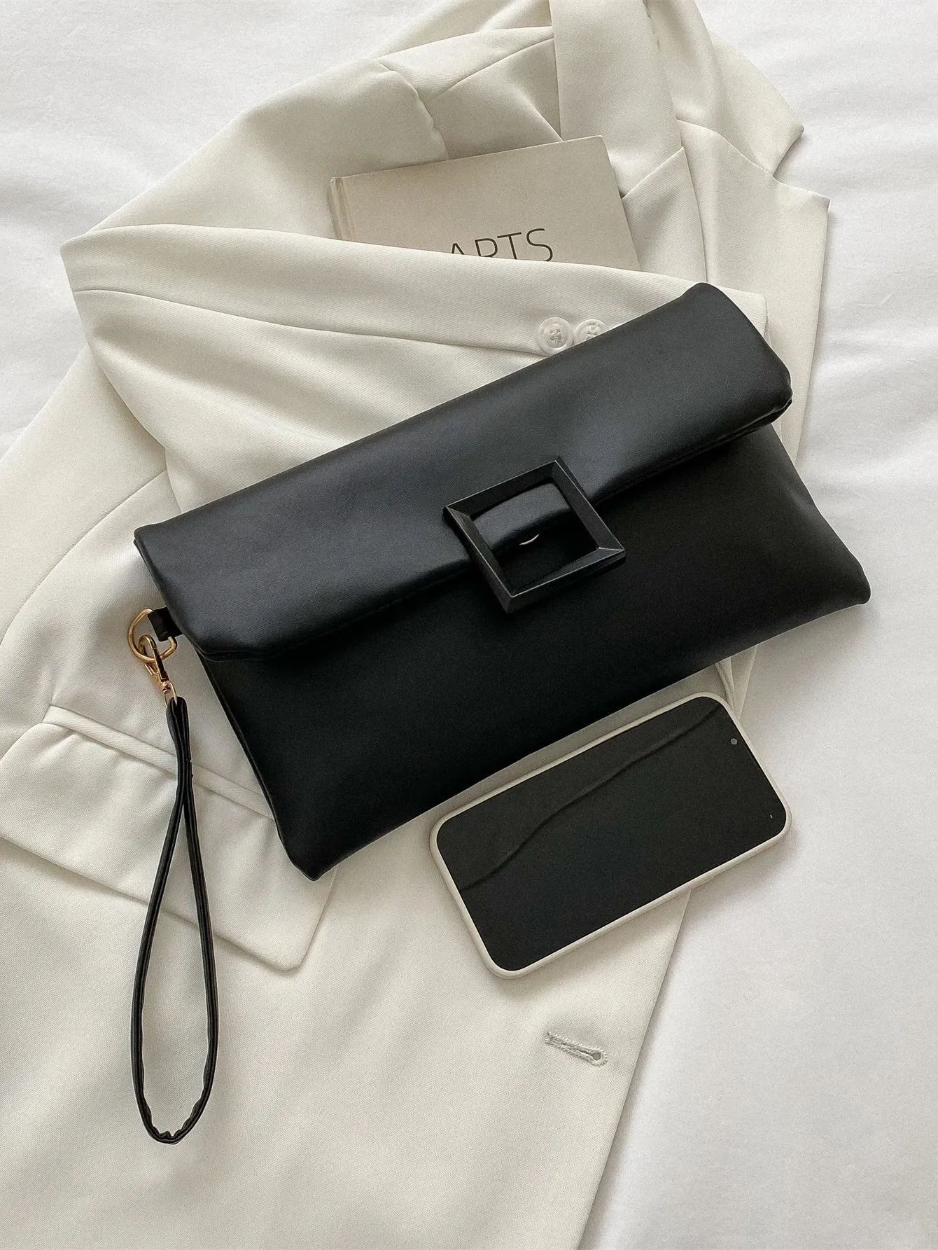 SHEIN Minimalist Flap Envelope Bag