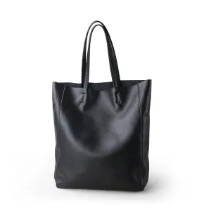 Simple Leather Handbag Full Grain Leather Best Tote Bag For Ladies