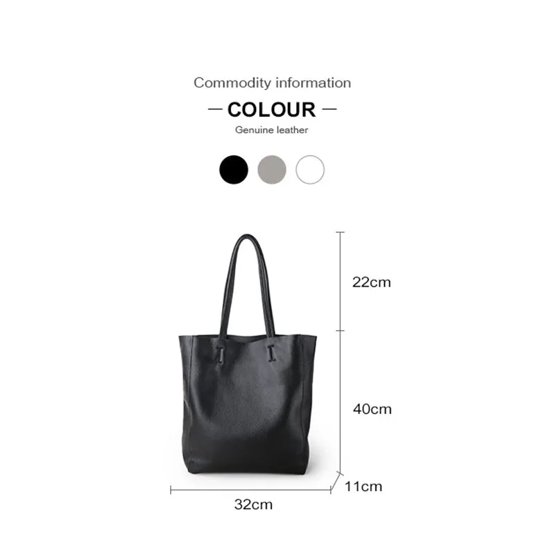 Simple Leather Handbag Full Grain Leather Best Tote Bag For Ladies