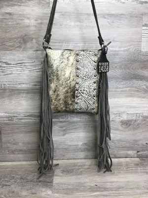 Sling Shot - Double Fringe and studded embossed leather -  # 14358 -  sk