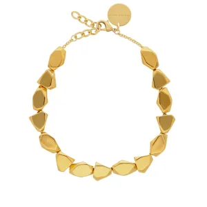 Stone Shaped Necklace Gold