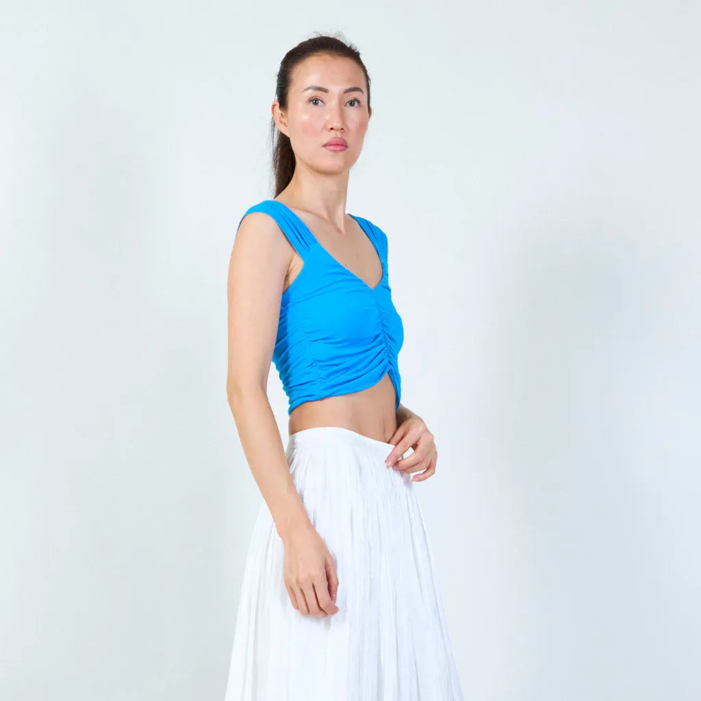 Stylish ruched sleeveless top wholesale