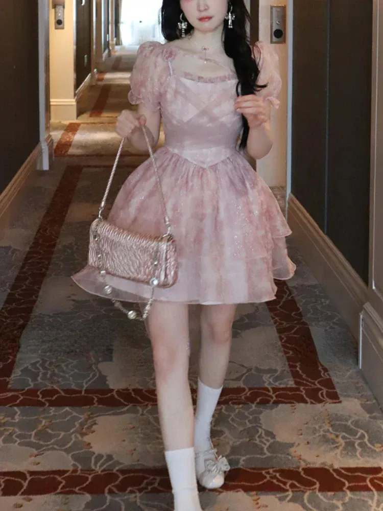 Summer Pink Graceful Kawaii Lolita Dress