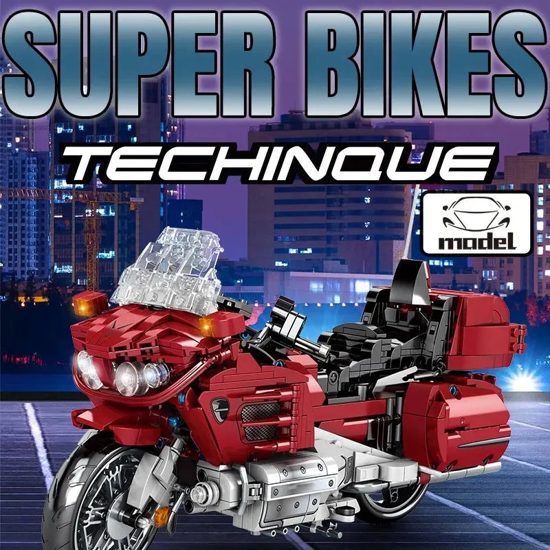 Tech MOC Classic Honda Gold Wing Motorcycle Bricks Toy